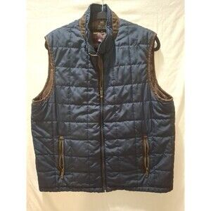 JOHNSTON & MURPHY Quilted Blue Vest Men's Size XL